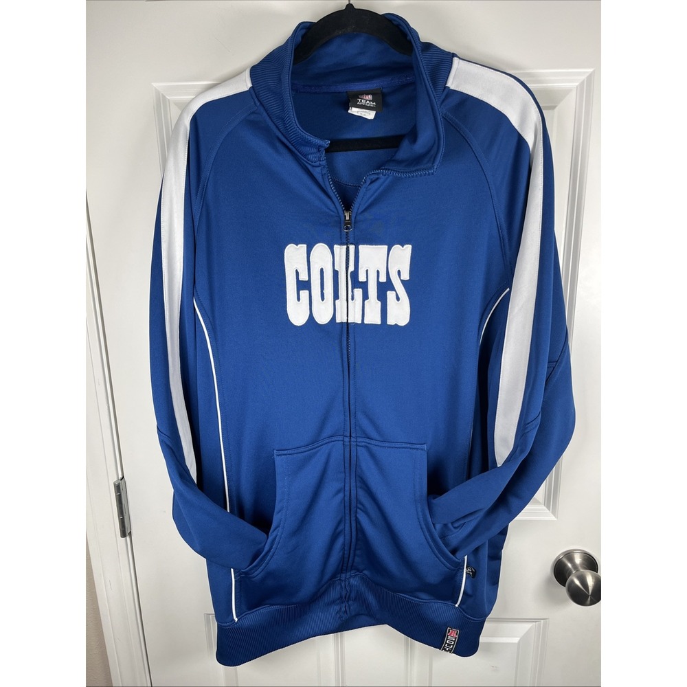 NFL Team Apparel Indianapolis Colts sweatshirt Full Zip Men's ‎ XL Blue